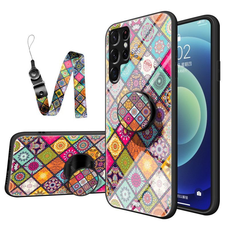 θηκη κινητου Samsung Galaxy S22 Ultra 5G Μαγνητική Θήκη Patchwork